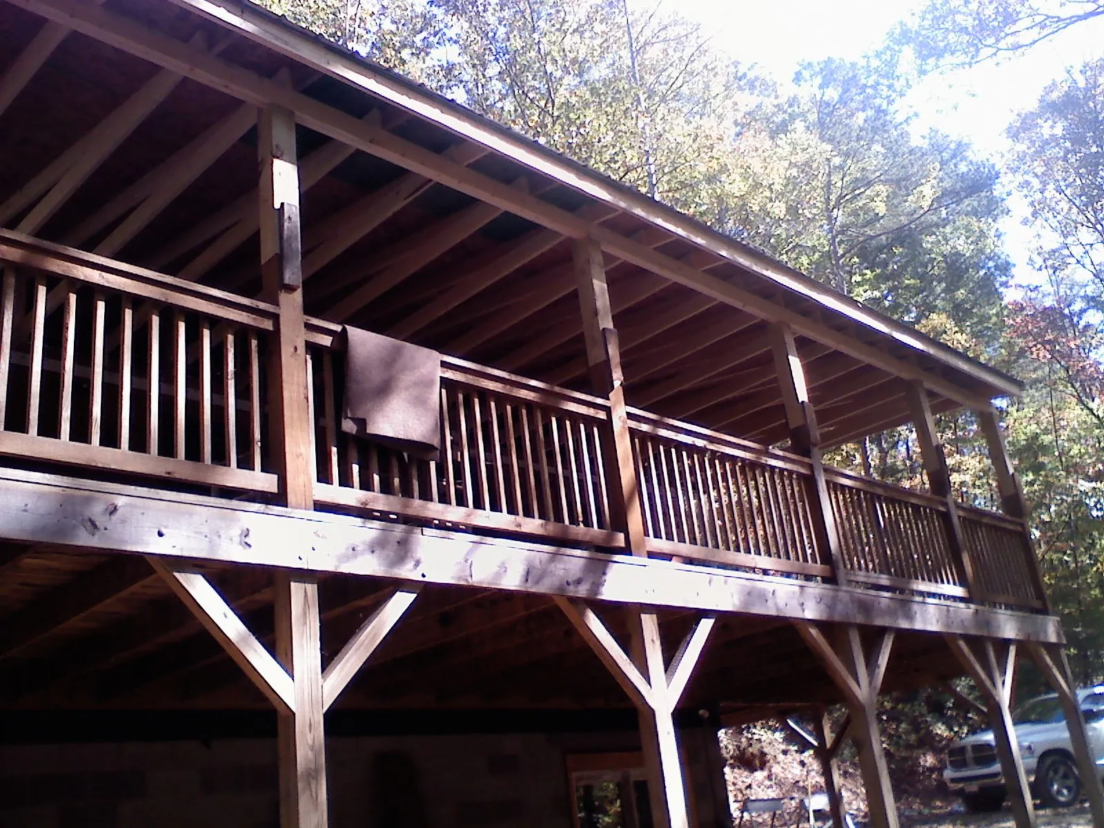 Timber framing under a new elevated porch and deck — Roof Leak Repair in Sherrills Ford by Roofing Brothers